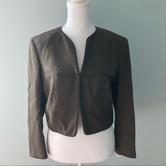 Talbots Womens Brown Silk/Wool Coat Size 4 - Picture 2 of 9